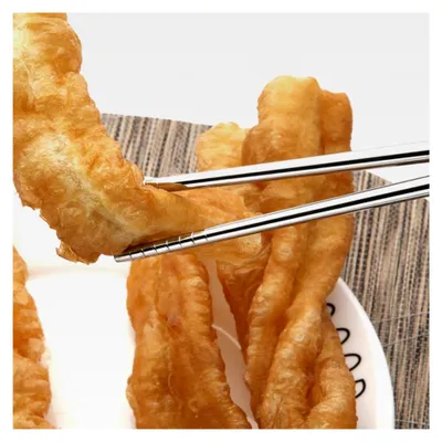 Produktbild von 2 Paare Edelstahl Lange Essstäbchen Hitzebeständig Rutschfest für Hot Pot Kochen Braten Nudeln