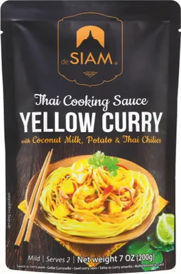 Immagine prodotto di salsa cremosa al curry giallo thailandese con latte di cocco 200g