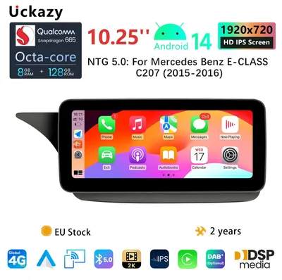 Productafbeelding van Autoradio - Multimedia Systeem - Draadloze CarPlay - Android Auto - 10,25 Inch Touchscreen - Android 14