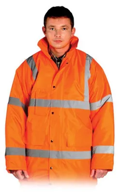 Produktbild von Winterarbeitsjacke wattiert Warnschutzjacke Gr. XXXL, Winterjacke, Sicherheitsjacke, Warnjacke