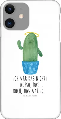 Produktbild von Mr. & Mrs. Panda Iphone 11 Handyhülle Kaktus Heilig - Weiß - Geschenk, Smartphone Hülle, Lustig, Cover, Bruder, Familie, Heiligenschein, Handy Schutzhülle, Freundin