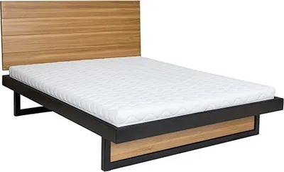 Image de Lit en bois Lits doubles Bois véritable 180x200cm Chambre à coucher Lits en bois massifs