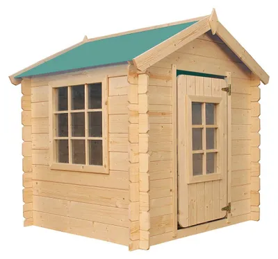 Immagine prodotto di Timbela Casetta in legno per bambini con tetto verde