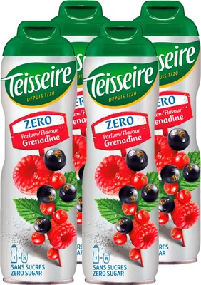 Produktbild von Teisseire Getränke-Sirup Grenadine 0% - 600ml (4er Pack)