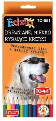 Obrázok produktu pre Trojhranné pastelky Edzio, 12 farieb – TOMA