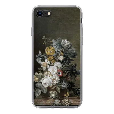 Produktbild von MuchoWow® Handyhülle Schutzhülle Hülle für iPhone 8 Stilleben mit Blumen - Alte Meister - Malerei Silikon Softcase Handy Hülle - Schutzhaube