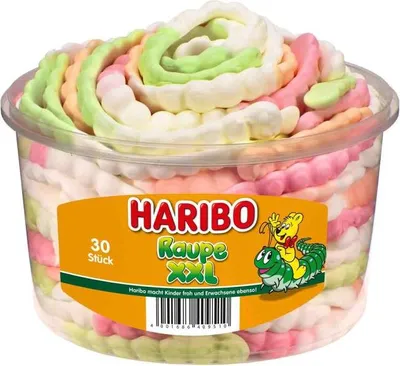 Zdjęcie produktu dla Haribo Caterpillar XXL extra długie owocowe gąsienice z pianki cukrowej 960g