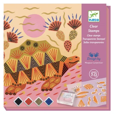 Image de Jeu créatif avec des tampons « Motifs et animaux », Djeco