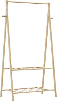 Produktbild von Kleiderständer mit Ablagen 96x45,5x150,5 cm Bambus