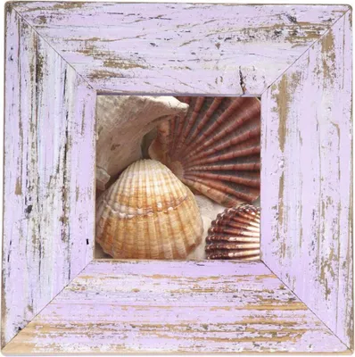 Immagine prodotto di Cornice portafoto romantica 13x18 cm rosa in legno vecchio riciclato fatta a mano
