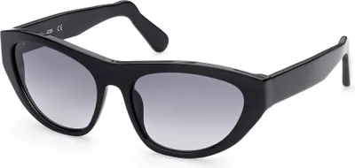 Produktbild von GCDS - Sonnenbrille für Damen GD0010- Farbe glänzendes Schwarz,Gläsern farbe Rauch,
