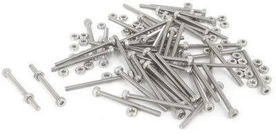 Immagine prodotto di Set di viti M2x25 mm, cacciavite esagonale, dentellato, 50 pezzi.
