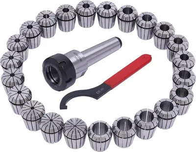 Immagine prodotto di Set di pinze di serraggio ER40 - Set mandrini CNC - 23 pezzi - 4-26 mm - Con chiave - Per carichi pesanti per torni e fresatrici