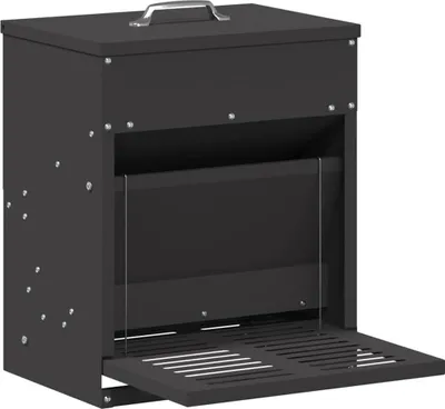 Obrázok produktu pre vidaXL Pedálový podávač pre kurčatá čierny 33 x 42 x 40 cm Oceľ valcovaná za studena