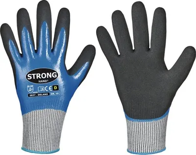 Produktbild von STRONGHAND Schnittschutzhandschuhe Delano dunkelblau / schwarz EN 388 PSA II Gr. 10 - 0837-10H