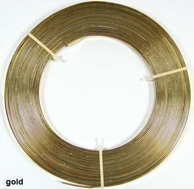 Produktbild von 10m Aluminium Flachdraht 5x1mm Aludraht flach Alu Draht Flachdraht Alustreifen gold