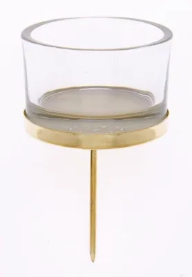 Productafbeelding van Famanu kaarsenhouder met theelichtglas - goud