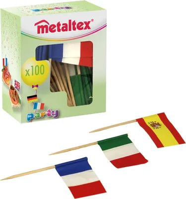 Produktbild von METALTEX 257835080 Flaggen-Picker, 100 Stück / Partypicker