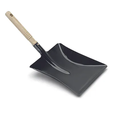 Produktbild von Nölle Kehrschaufel, Metall schwarz, 22 cm, mit Holzgriff