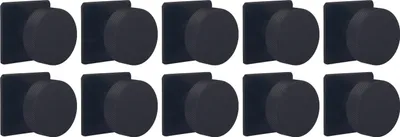 Immagine prodotto di Natural Goods Berlin Maniglie per mobili rotonde ACHSE, pomelli per mobili con ⌀35mm, pomelli per armadi adatti a spessori di ante di 15-22mm, maniglie per armadi da cucina, cassettiere, credenze etc., nero, 10 pezzi
