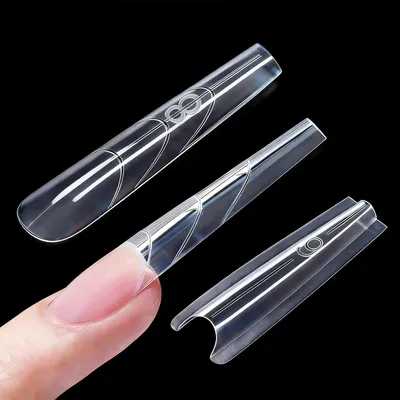 Image de Modèles pour ongles en plastique, 240 pièces, 15 tailles, pour l'extension des ongles