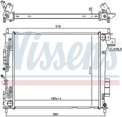 Produktbild von NISSENS 666205 Kühler Wasserkühler Motorkühler für KIA SOUL II (PS)