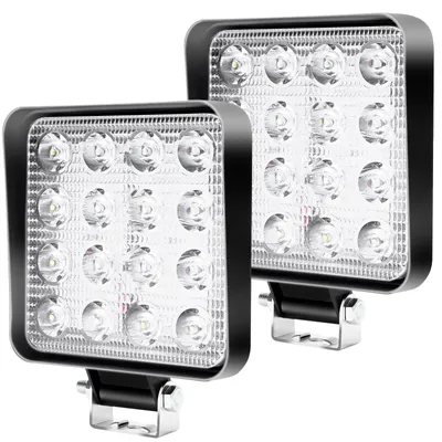 Produktbild von CCLIFE Led Arbeitsscheinwerfer 12V Scheinwerfer Auto Traktor IP67 Offroad Wasserdicht Arbeitslicht Spotlight für SUV CushHom,4x4,2pcs 48W