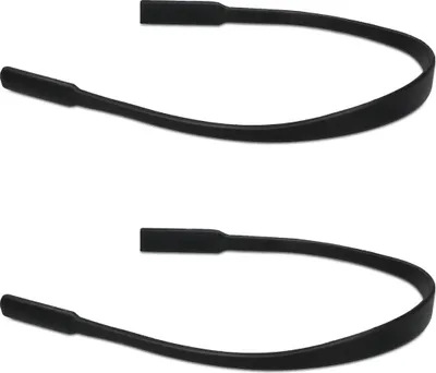 Produktbild von kwmobile Antirutsch Brillenband für Brillenbügel Set - 2x Silikon Sportband für Brille - Schwarz - Länge: 21 cm