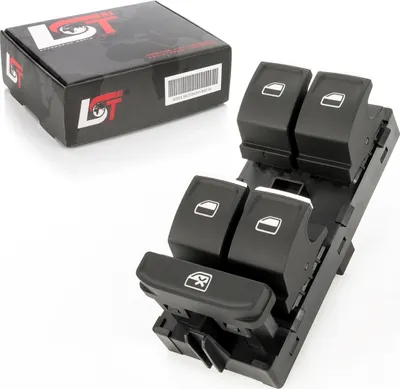 Produktbild von Fensterheber Schalter links schwarz Chromfarben für Audi A1 Seat Leon 5F VW Polo