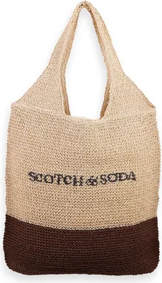Image de SCOTCH & SODA sac à épaule Oversized Straw Bag Natural beige