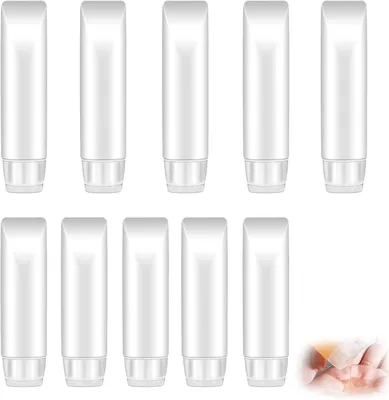 Imagen del producto de Juego de botellas de viaje, 10 unidades, 5 de 30 ml y 5 de 50 ml, reutilizables para cosméticos