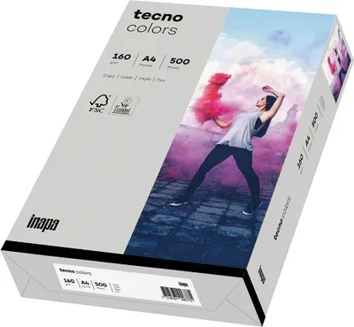 Produktbild von tecno Multifunktionspapier colors A4 160 g/qm grau