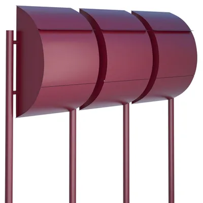 Produktbild von Briefkastenanlage Jumbo for Three in Rot