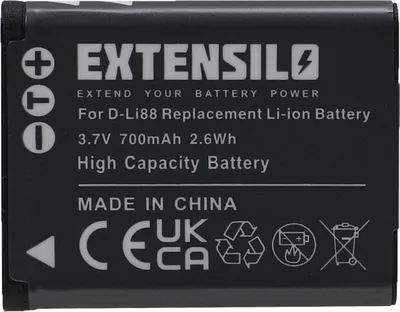 Produktbild von EXTENSILO Akku kompatibel mit Sanyo Xacti VPC-X1420 Kamera (700 mAh, 3,7 V, Li-Ion)