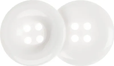 Produktbild von Knopfset, 6 Stück, Durchmesser 28 mm, weiß