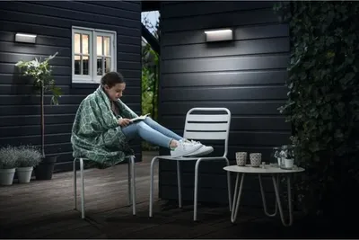 Produktbild von Philips myGarden Bustan Wandleuchte, 9W, Wandbeleuchtung für den Außenbereich, Anthrazit, Aluminium, Synthetik, IP44, Garten, Terrasse, I