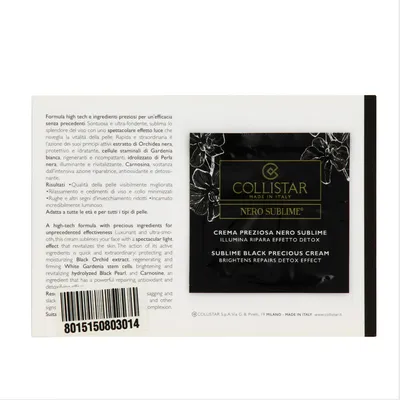 Image de Collistar Nero Sublime, crème illuminatrice pour le visage, format échantillon, 3 ml