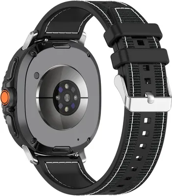 Obrázok produktu pre Pre Samsung Galaxy Watch 8 / 8 Classic xDfind Hybrid Nylon Braided Silicone Strap Black