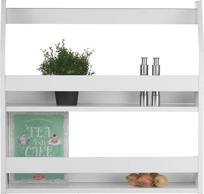 Image de Etagère Etagère murale Etagère suspendue Bibliothèque Etagère en bois Etagère en bois Blanc