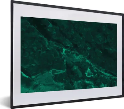 Produktbild von MuchoWow® MuchoWow® Gerahmtes Poster Marmor - Limone - Grün - Strukturiert - Marmoroptik 60x40 cm - Poster mit zchwarzem Bilderrahmen - Schlafzimmer - Plakat in Rahmen - Drucken