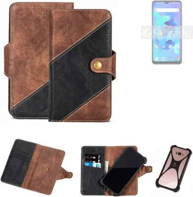 Produktbild von K-S-Trade Handyhülle Schutzhülle Bookstyle Case kompatibel mit UMIDIGI A7 Klapphülle Cover Hülle Schutztasche 1x