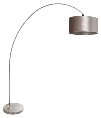 Immagine prodotto di Lampada da terra - acciaio - Solva - metallo tessile - lampada ad arco - E27 - 3909ST - Mexlite