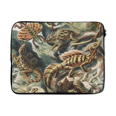 Produktbild von MuchoWow® Laptop Hülle 17 Zoll Laptoptasche Jahrgang - Kunst - Ernst Haeckel - Salamander - Tiere - Zipper - Schutzabdeckung