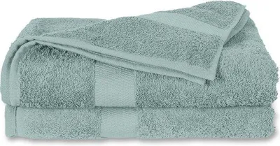 Produktbild von Unyqoos® Gästehandtücher 2er-Set 30×50 cm – 100% Frottee-Baumwolle, saugfähig & schnelltrocknend, weich, Mint, ideal für Bad & Gästezimmer