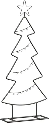 Immagine prodotto di Albero di Natale in metallo con supporto, nero, 90,5 cm, acciaio, vidaXL