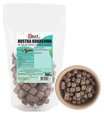 Zdjęcie produktu dla Kostka kokosowa w mlecznej czekoladzie 200g