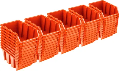 Produktbild von 50x Sichtlagerbox Sortierbox Lagerbox Stapelbox orange NP10 Lagersystem