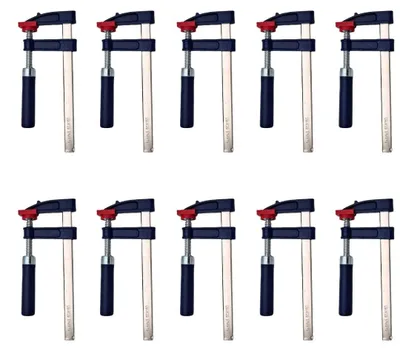 Produktbild von Schraubzwingen Set 50x150 mm mit Holz Griff 10 Stück Leimzwinge