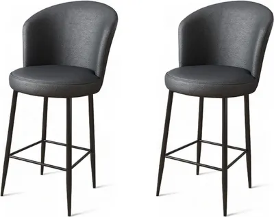 Produktbild von Skye Decor, Uras - Anthracite, Black, Barhocker-Set (2-teilig), 100 % METALL, Anthrazit, 46 x 40 x 107 cm