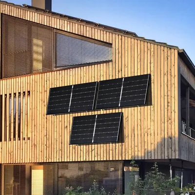 Produktbild von 1350 Watt, Fassade, Bifazial Komplettset, Balkonkraftwerk, Germany 10m Anschlusskabel, Hoymiles HMS-1600W